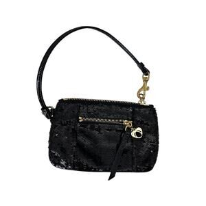 Coach poppy wristlet - black sequin